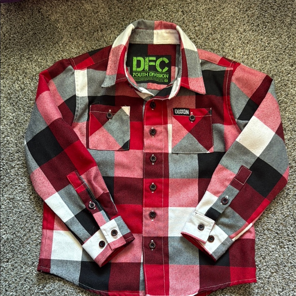 DIXXON Red and Black Checkered Shirt